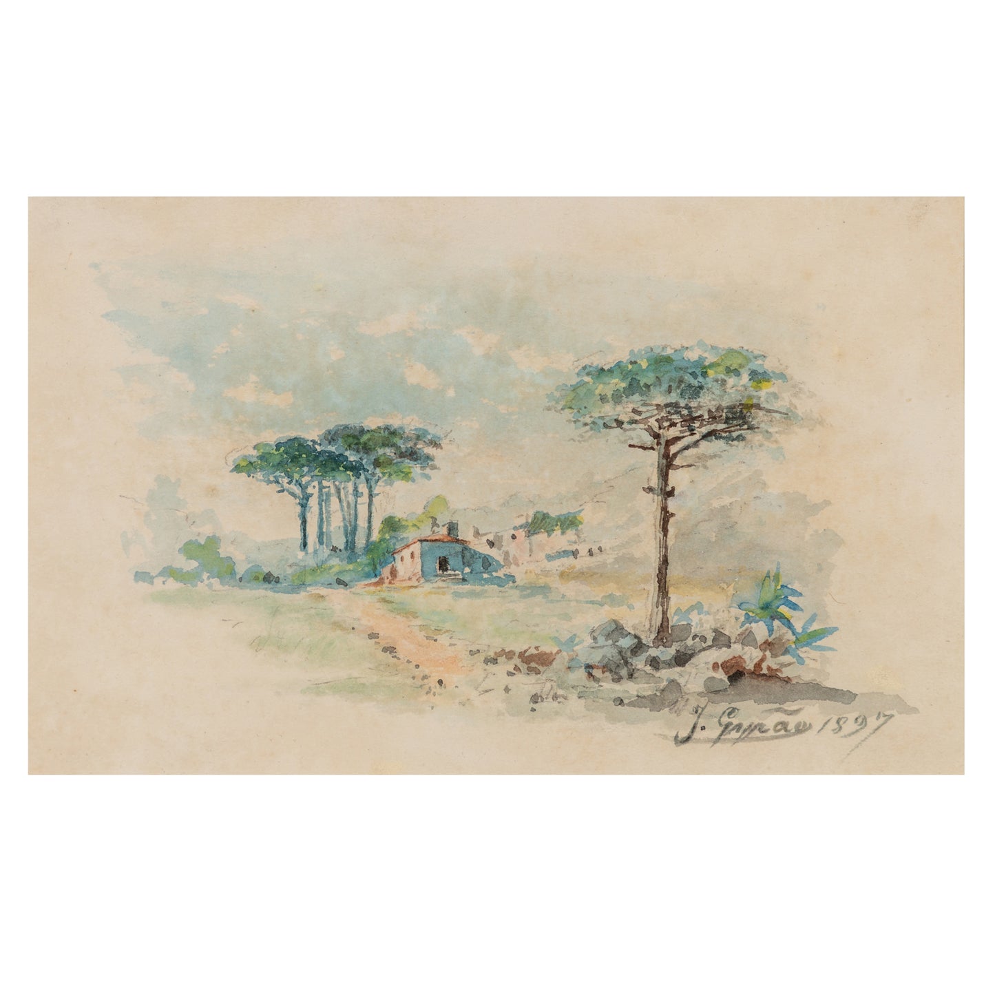 José M. Girão (1840-1916), Paisagem campestre, 1897