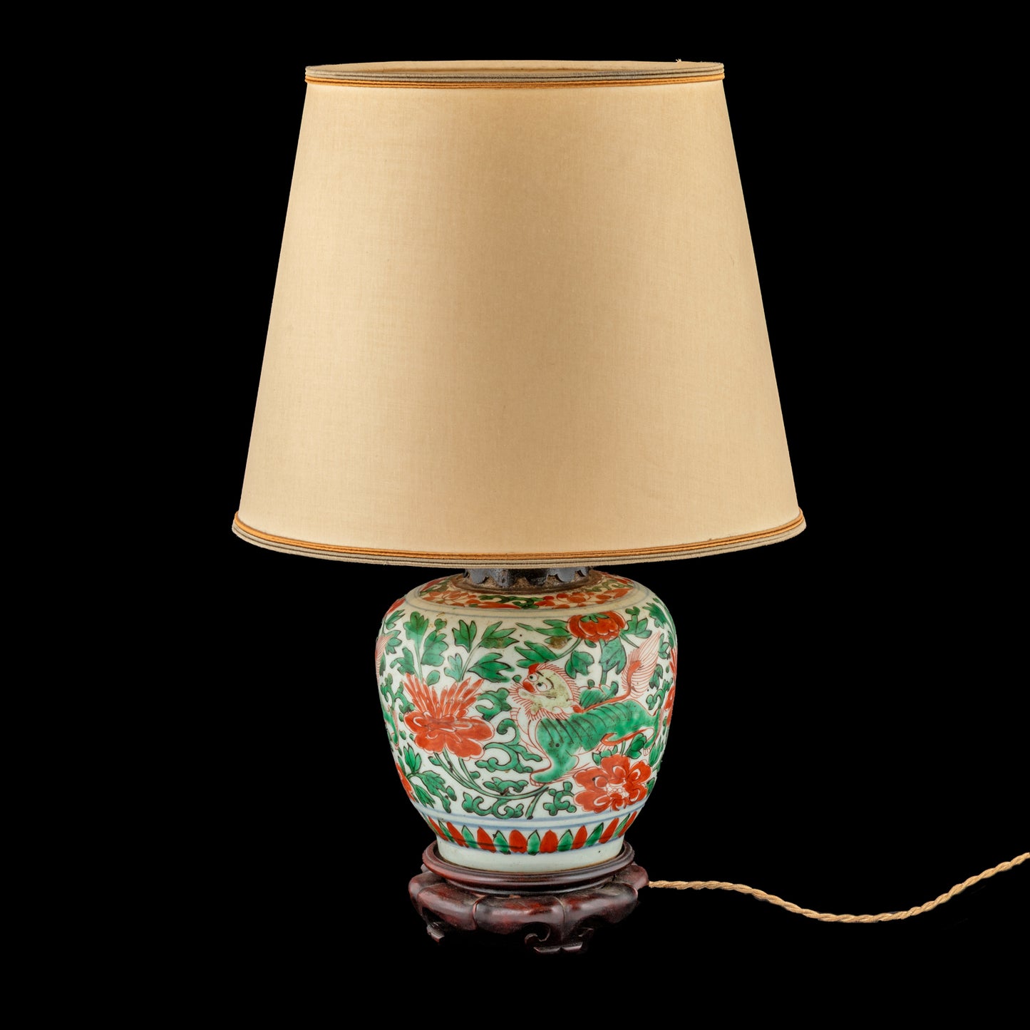 Candeeiro Família Verde, Kangxi, Porcelana da China