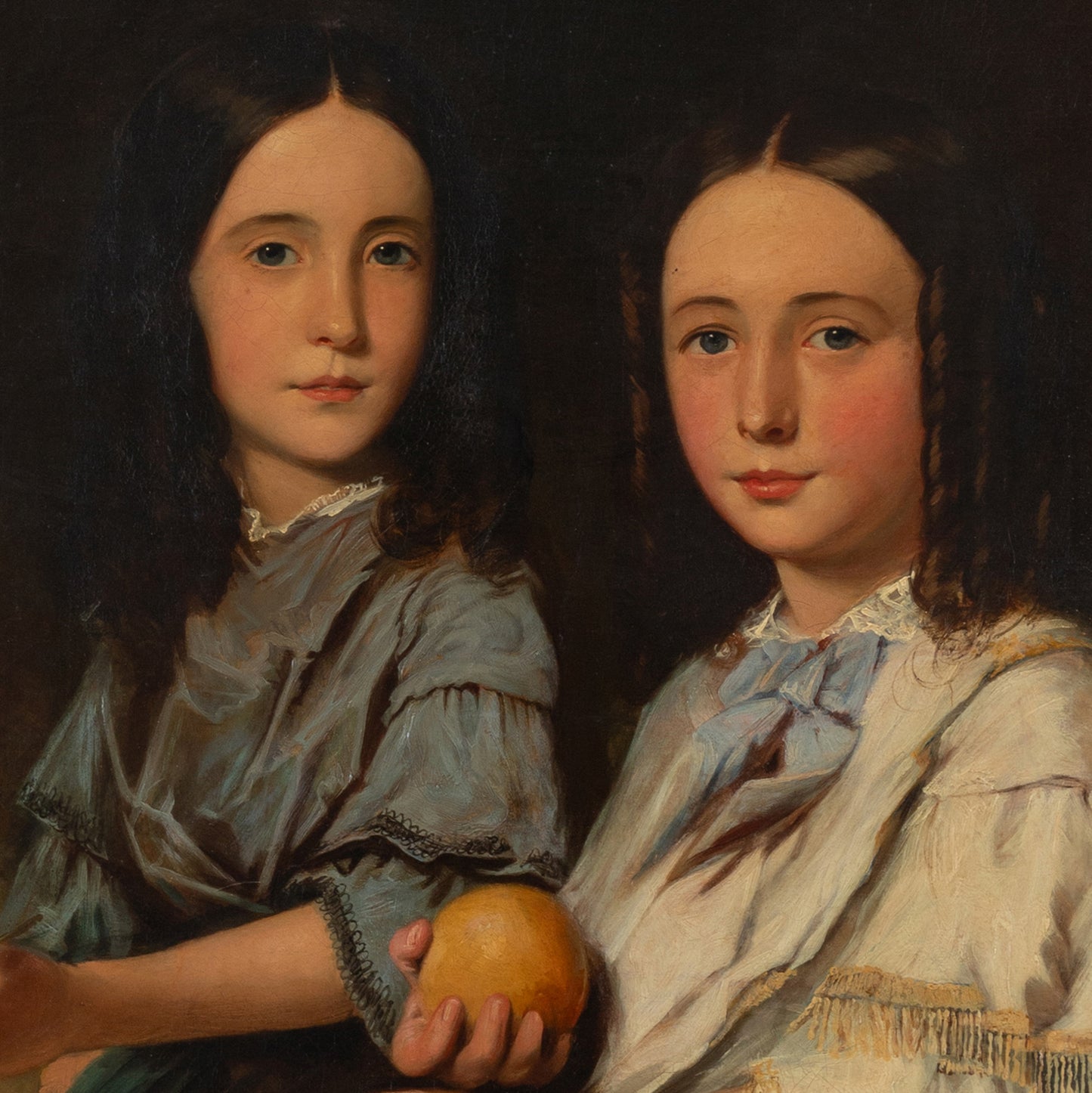 Escola Inglesa, séc. XIX. Retrato de duas jovens