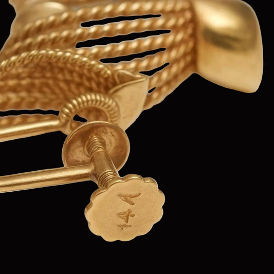 Par de Brincos em Ouro Encordoados