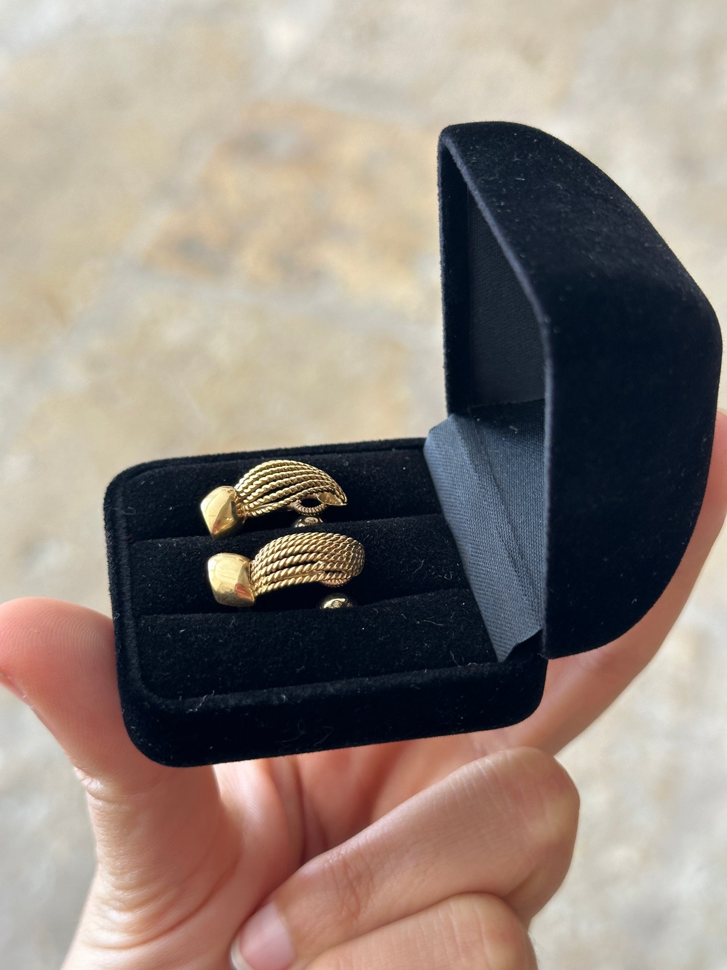 Par de Brincos em Ouro Encordoados