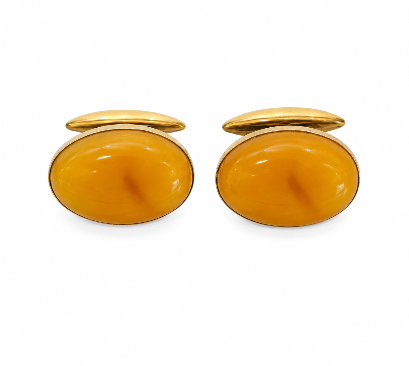 Botões de Punho em ouro e âmbar