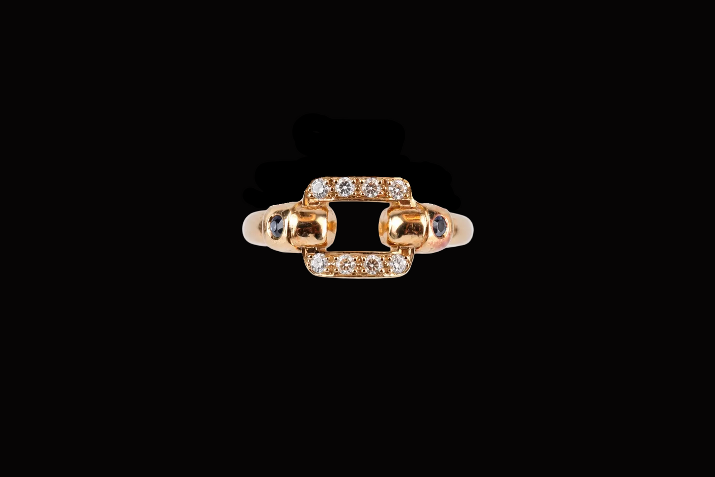 Anel Cartier em Ouro, Diamantes e Safiras