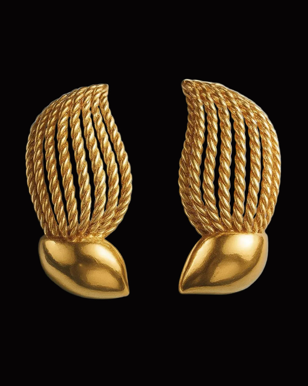Par de Brincos em Ouro Encordoados