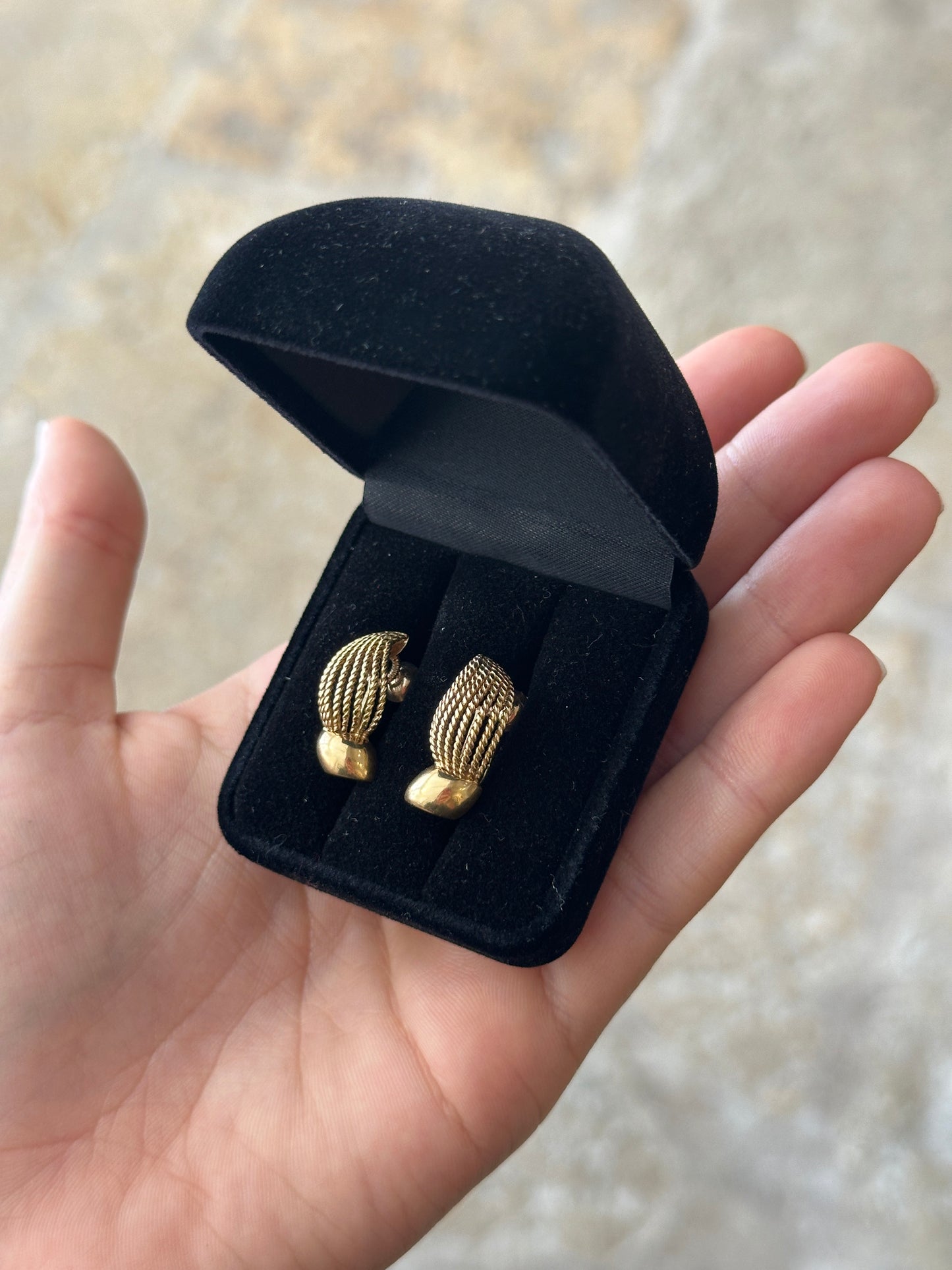 Par de Brincos em Ouro Encordoados