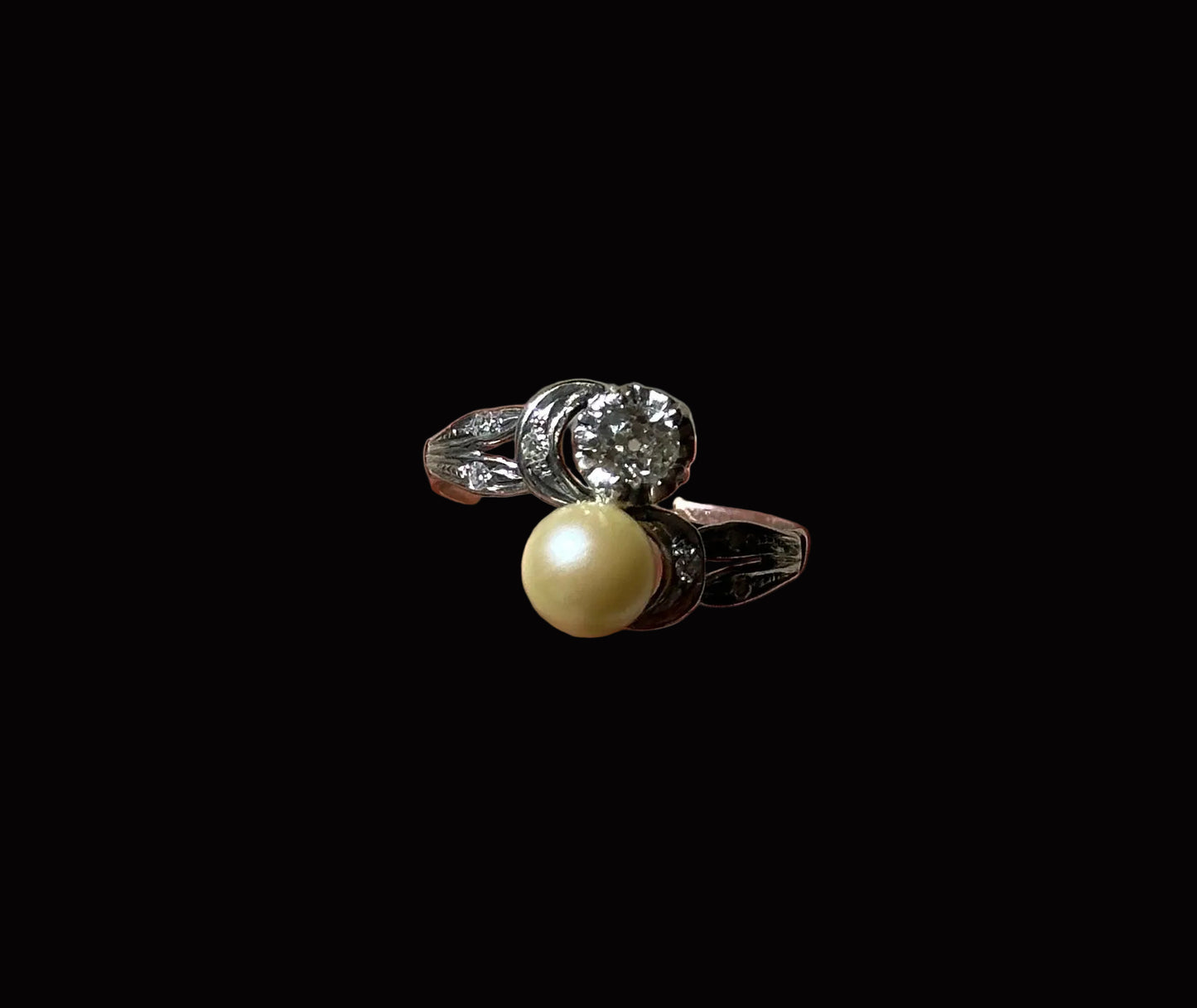 Toi et Moi em Ouro Branco, Pérola e Diamantes