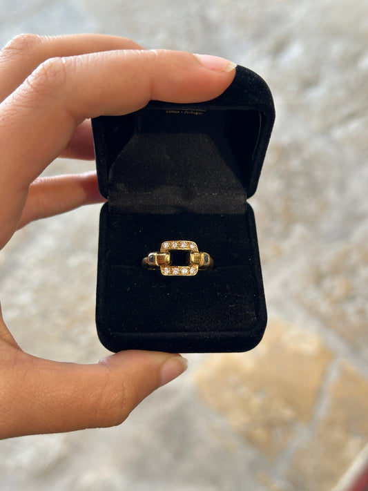 Anel Cartier em Ouro, Diamantes e Safiras
