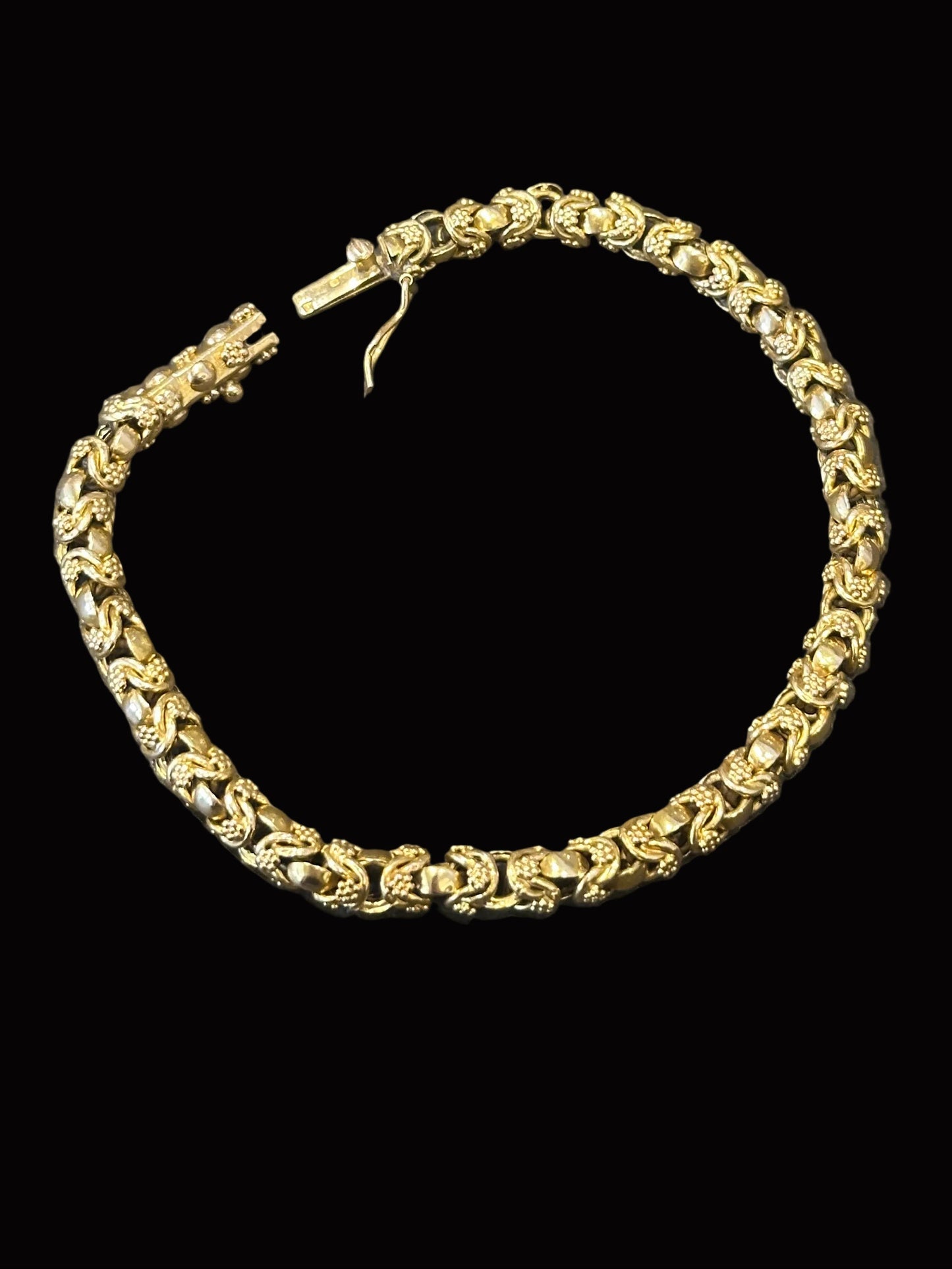 Pulseira em Ouro em Malha Fantasia