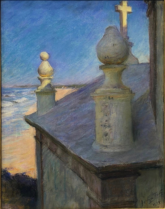 Souza Pinto (1856-1939), Ermida junto à praia, 1914