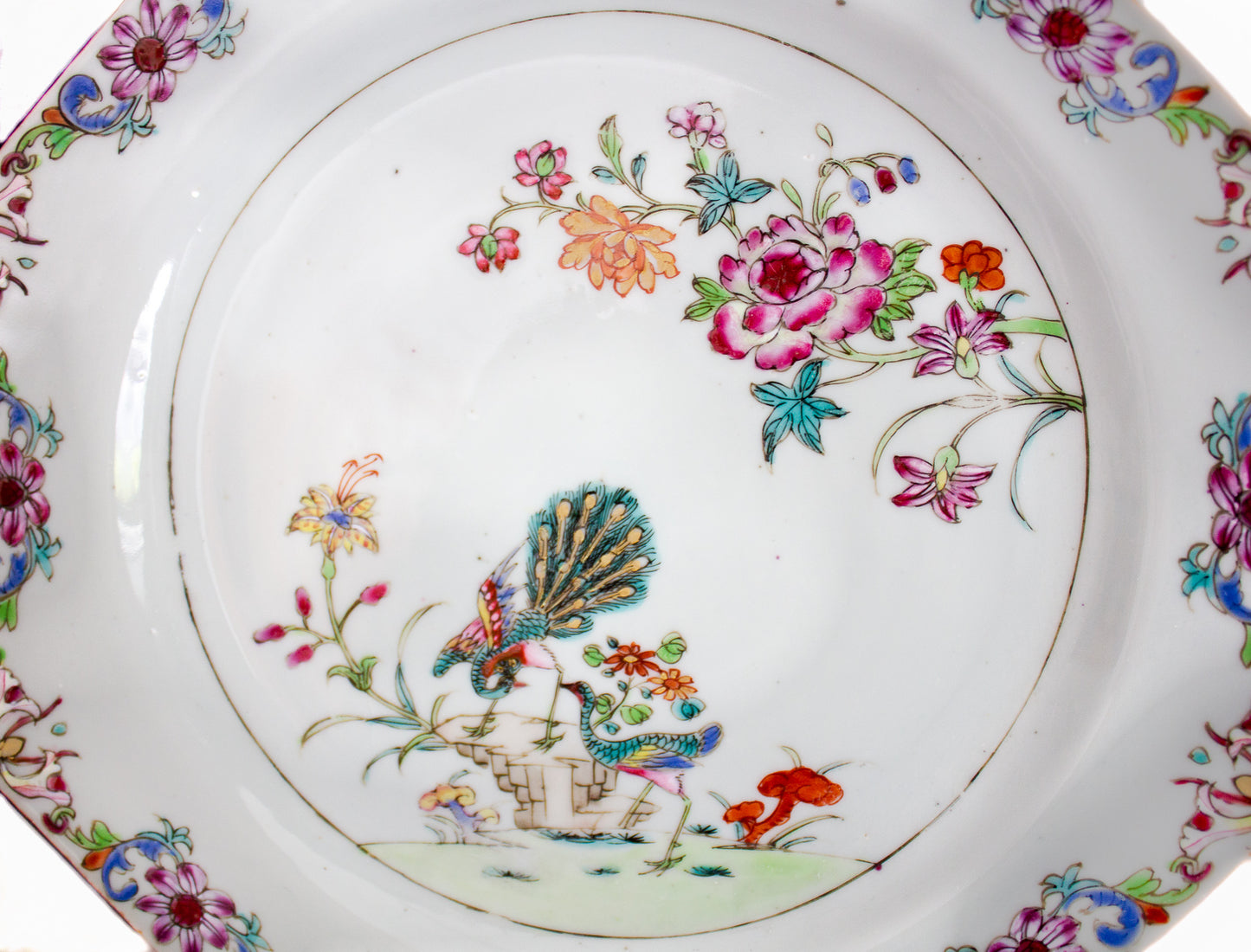 Pair of Octagonal Plates, Qianlong (1736-1795)